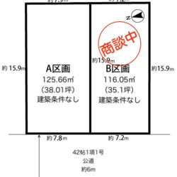 東側がA号地、西側がB号地です♪間取