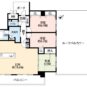 間取 北東角部屋につき日当たり通風良好です♪