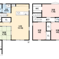 建物プラン例 建物価格2180万円 建物面積109.30㎡(33.06坪)♪