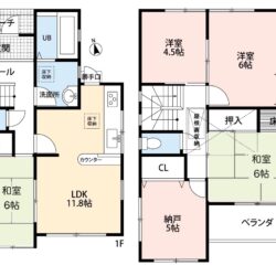 2階に屋根裏収納がある閑静な住宅地の物件です♪間取