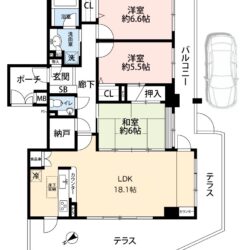 3LDK＋納戸のファミリーにちょうど良いお部屋♪間取
